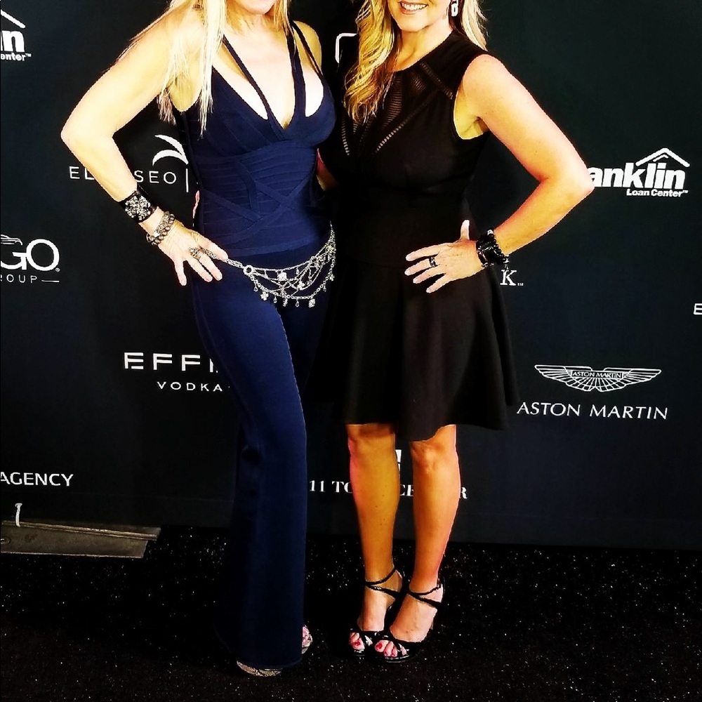 Hervé Legér midnight jumpsuit worn once
